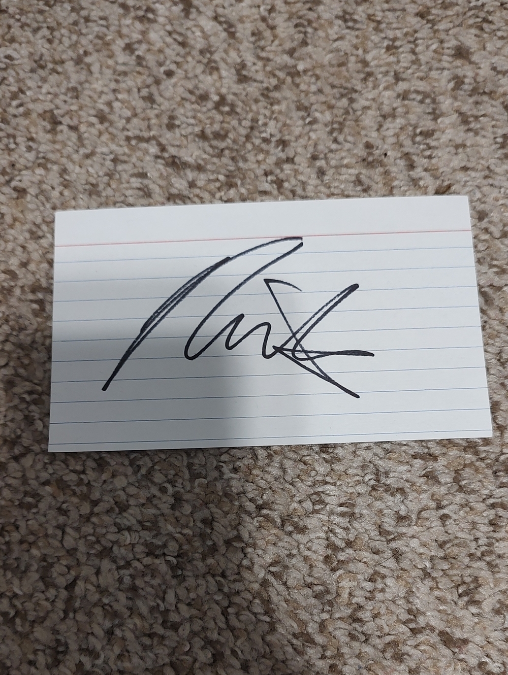 Nick Jonas Signed Index Card